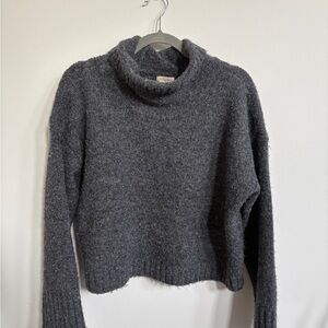 Pilcro Charcoal Cowl Neck Sweater